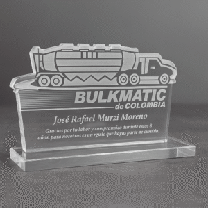 placa acrilica camion