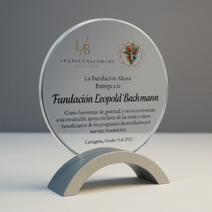 placa acrilica circular