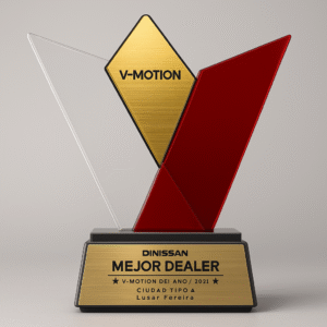 placa acrilica dinissan