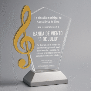 placa acrilica musical