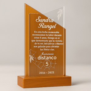 placa madera distanco